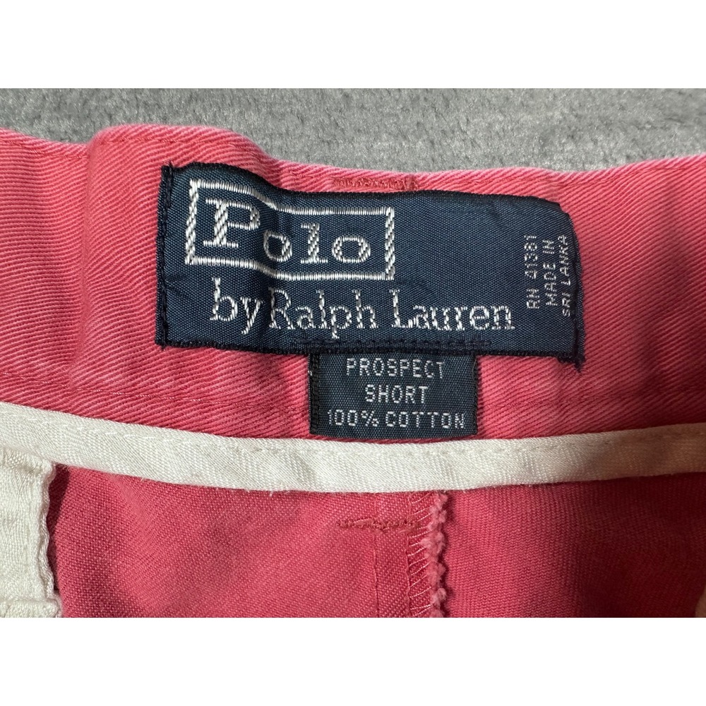 Polo Ralph Lauren Prospect Short Mens 33 Pink Cotton Chino Flat Front Shorts - Picture 4 of 6